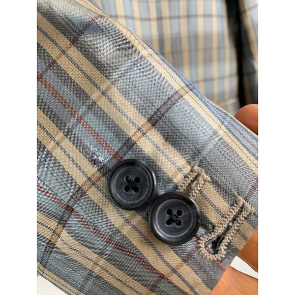 Mens MARC by MARC JACOBS Size M Plaid Silk Notch Lapel Sport Coat 7153 - Picture 5 of 11